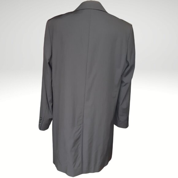 Hugo Boss Santor-L SZ 40 Men's Black Single Breasted Water Repellent Over Coat - Picture 2 of 15